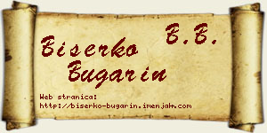 Biserko Bugarin vizit kartica